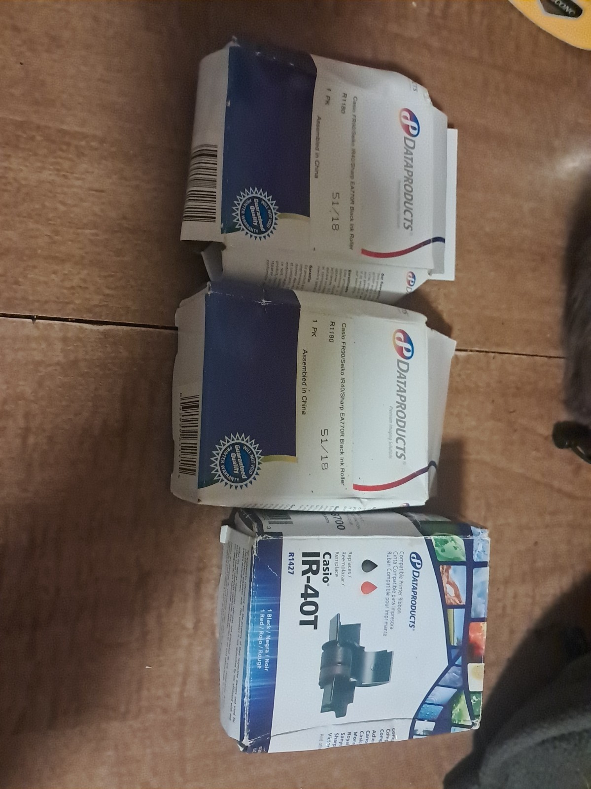 3x Dataproducts Casio IR-40T Black Ink Roller (SEE PHOTOS FOR COMPATIBILITY)