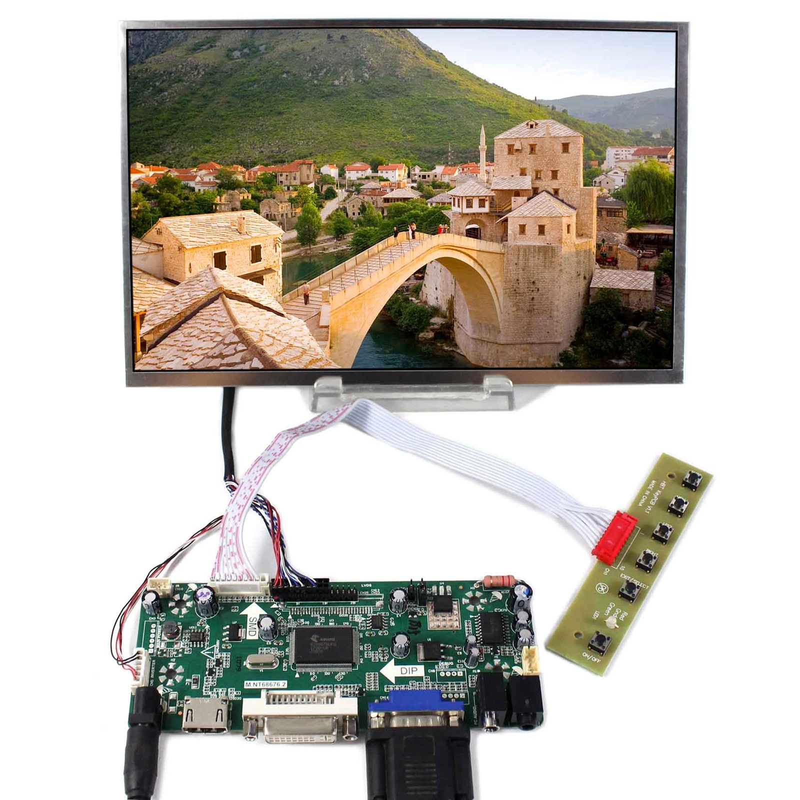 HD DVI VGA LCD Controller Board 10.1inch B101EW05 1280X800 LCD Screen