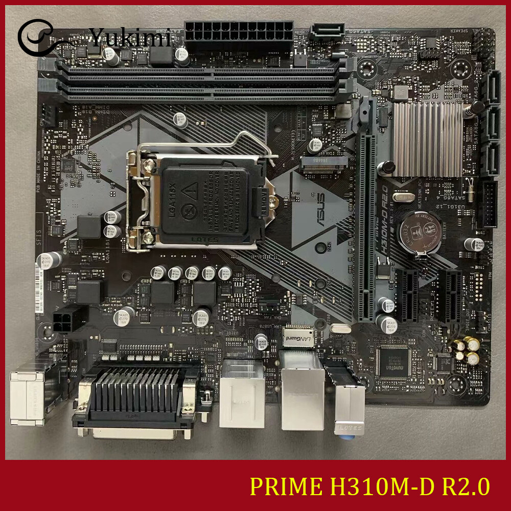 FOR ASUS PRIME H310M-D R2.0 DDR4*2 32GB HDMI 1.4b+VGA+D-Sub Motherboard Test OK