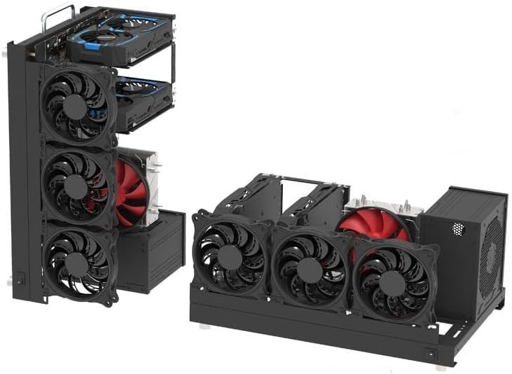 DIY Computer Case PC Frame Desktop Chassis Rack Stand Open Air case Fit ATX X...