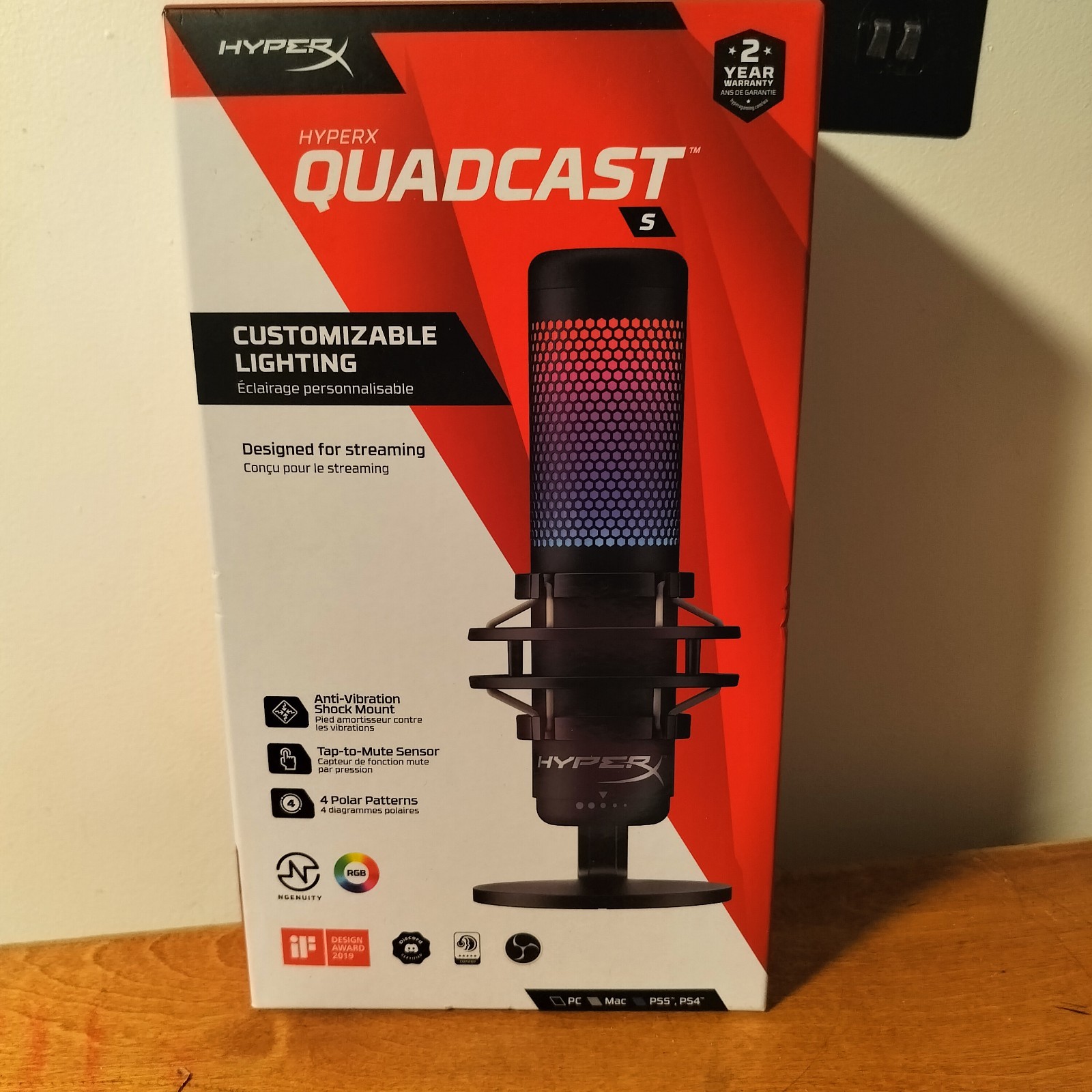 Hyperx Quadcast S PS4/5 PC MAC Compatible