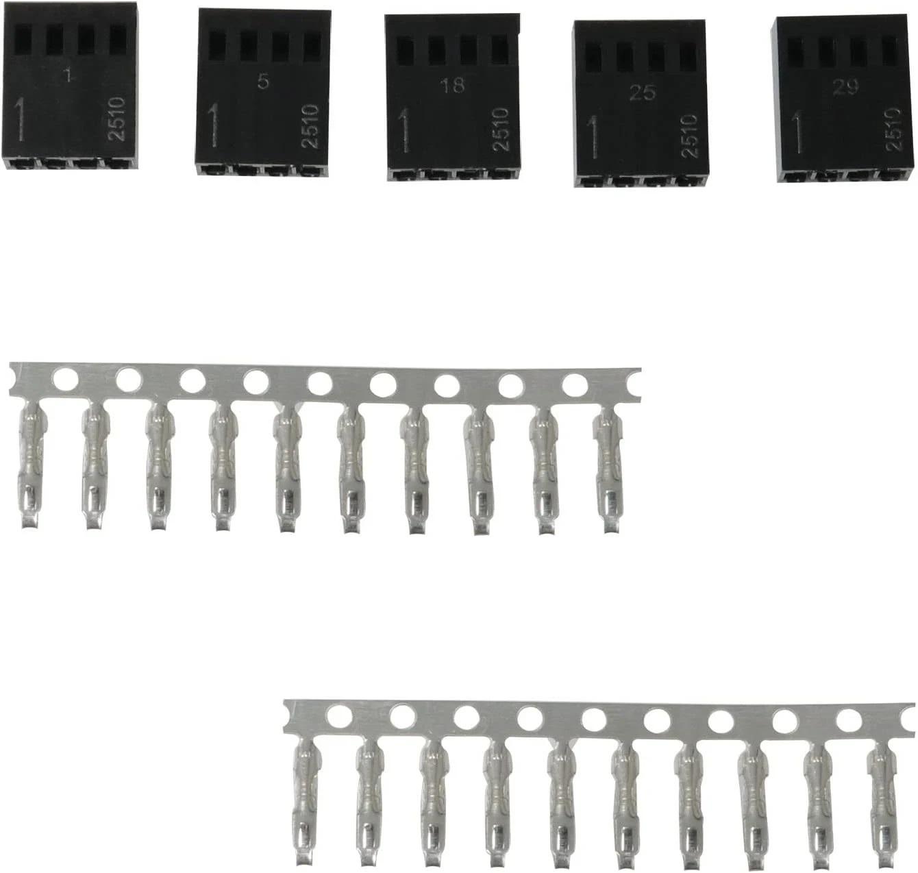 5 Set Female 4-Pin PWM Fan Connector Kit - 5Pcs 4 Pin 4Pin PWM Fan Female Connec