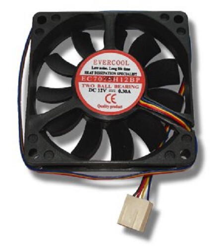 Evercool 70mm x 15mm EC7015H12BP Computer Case Ball Bearing Fan 4-Pin PWM