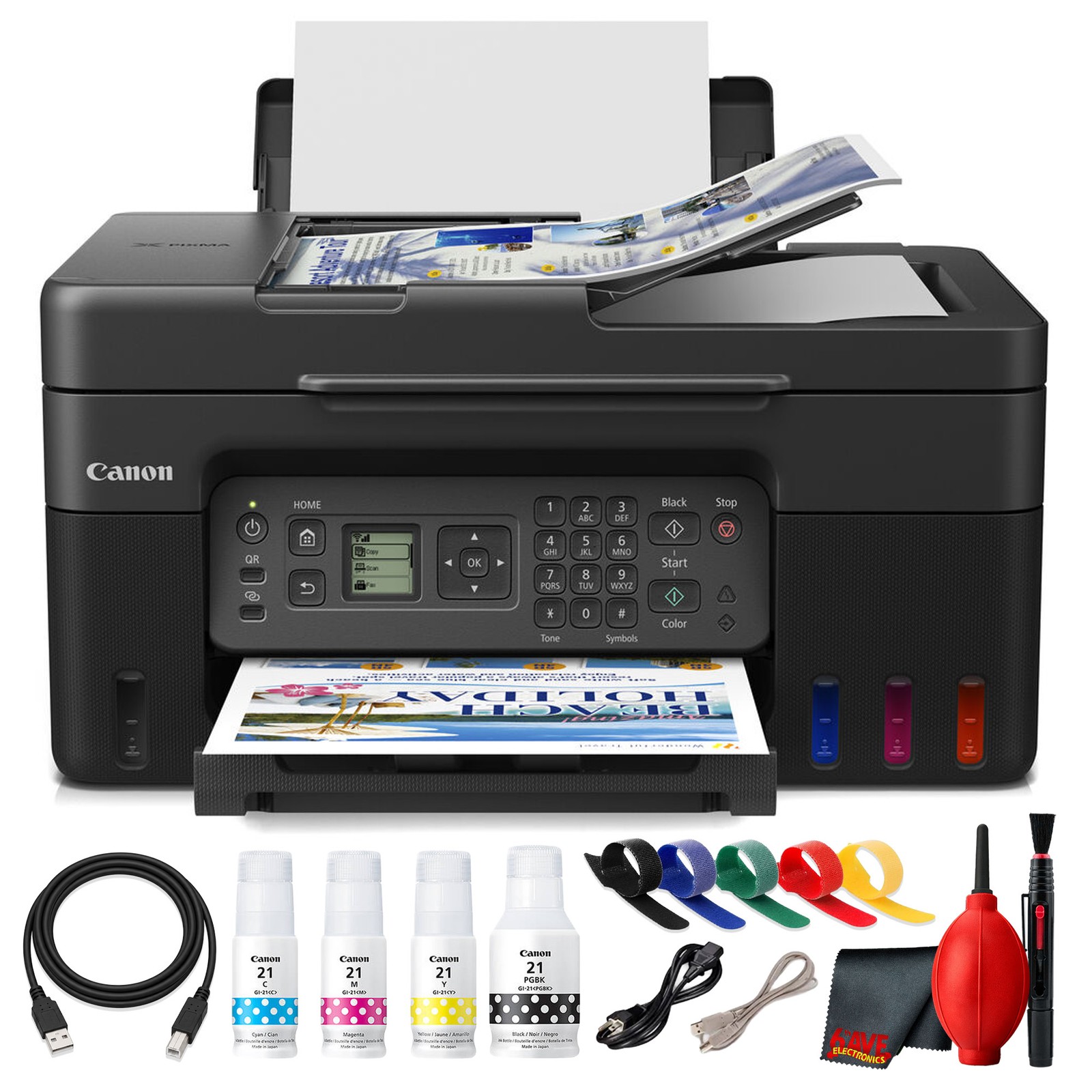 Canon PIXMA G4270 Wireless MegaTank All-in-One Inkjet Printer Bundle