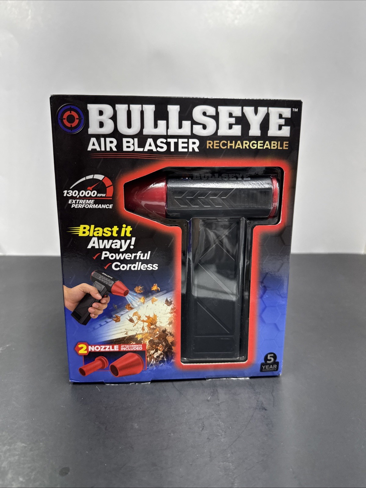 BULLSEYE Blaster 130000 RPM Electric Air Duster, Rechargeable Cordless Compresse