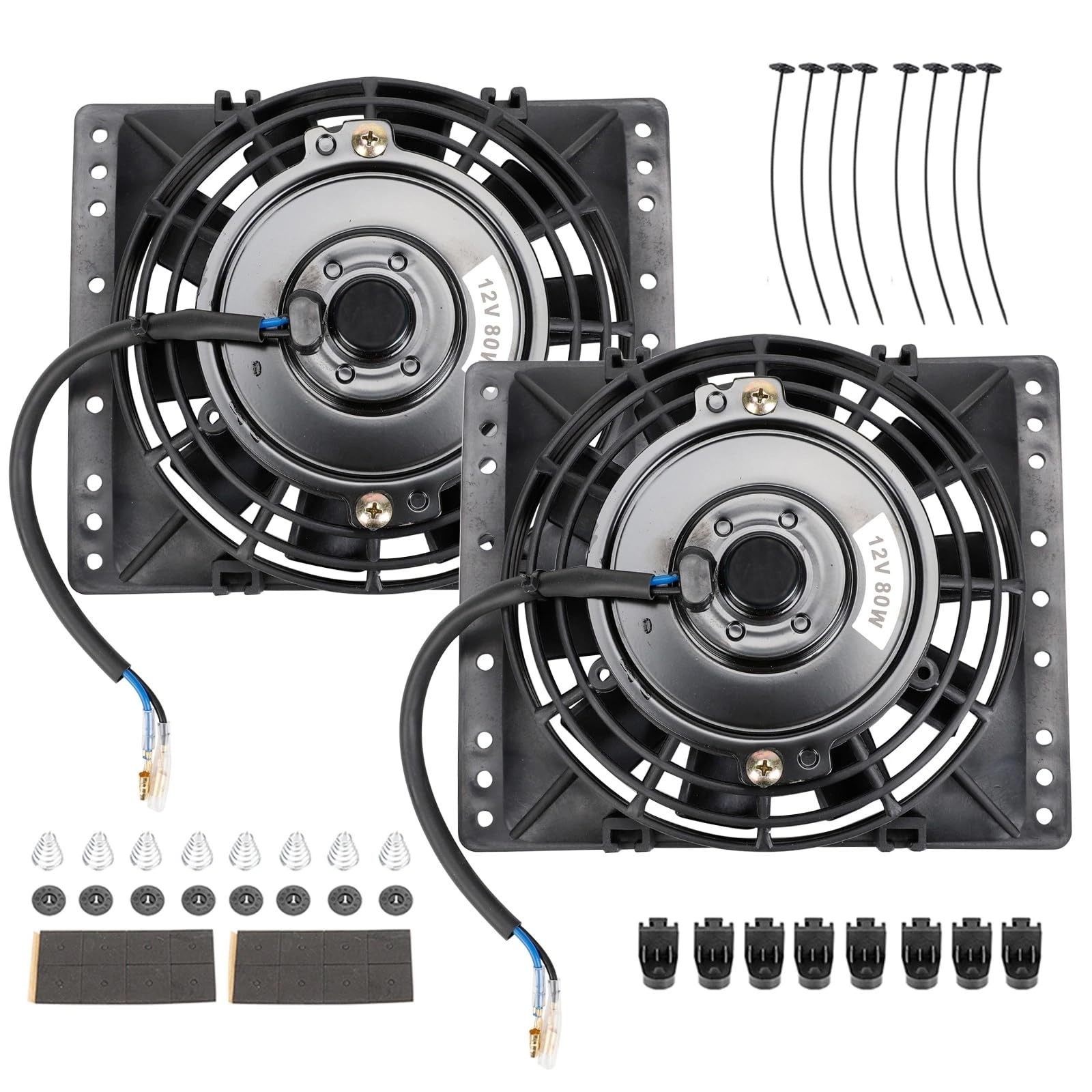 Universal 6" Electric Radiator Cooling Fans - Dual Pack for Enhanced Engine Cool