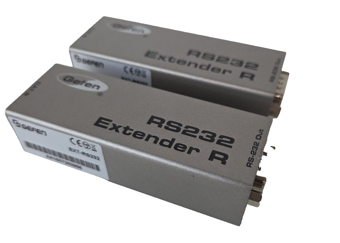 Pair of EXT-RS232, Gefen RS232 Extender R, CAT-5 serial port extender RS-232 OUT