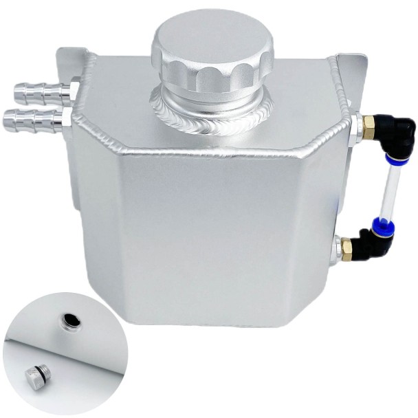 1L Universal Aluminum Radiator Coolant Overflow Expansion Tank Recovery Water Ta