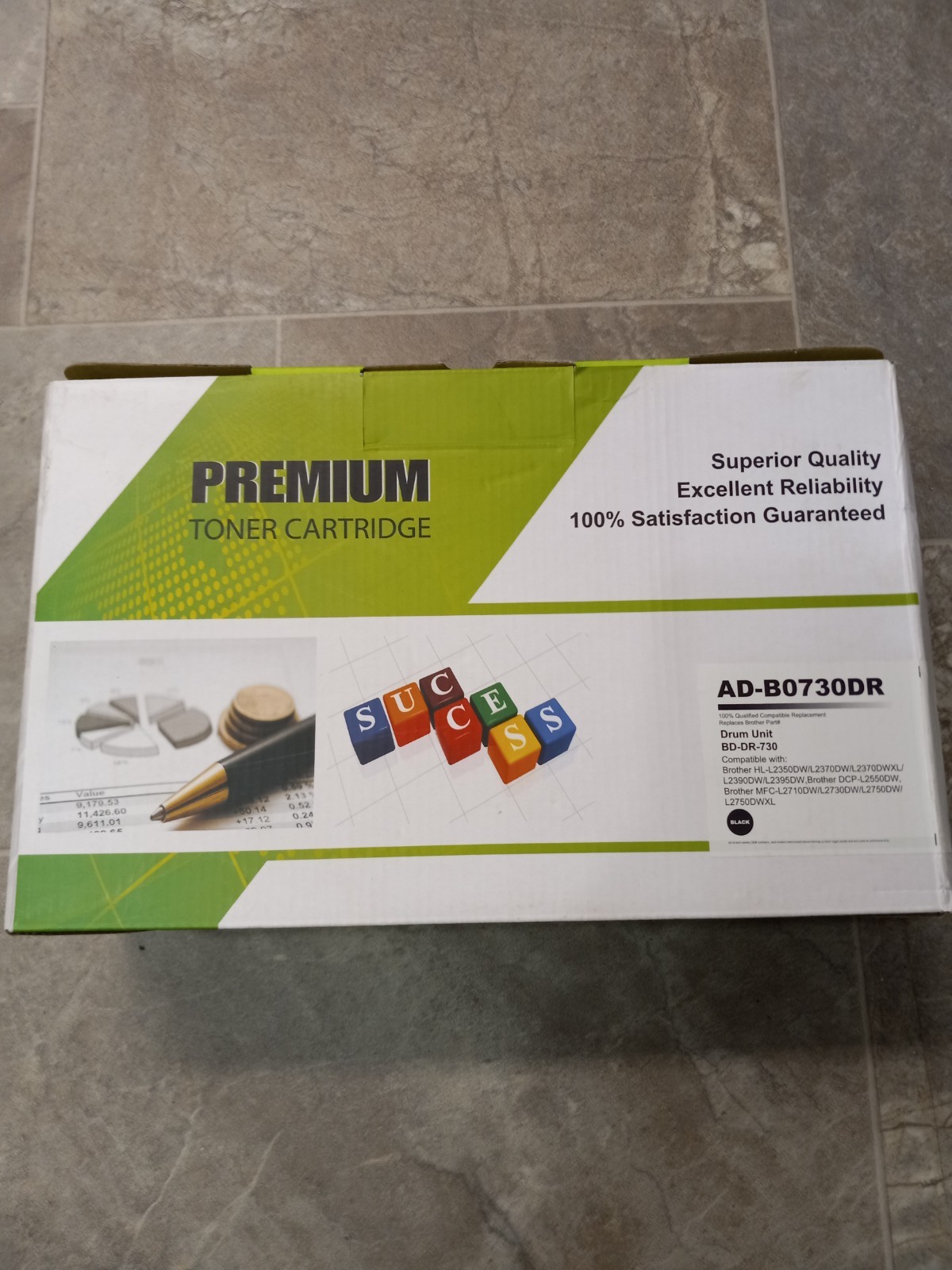 Premium Toner Cartridge. AD-B0730DR DRUM UNIT. For Brother Printer. Black Ink