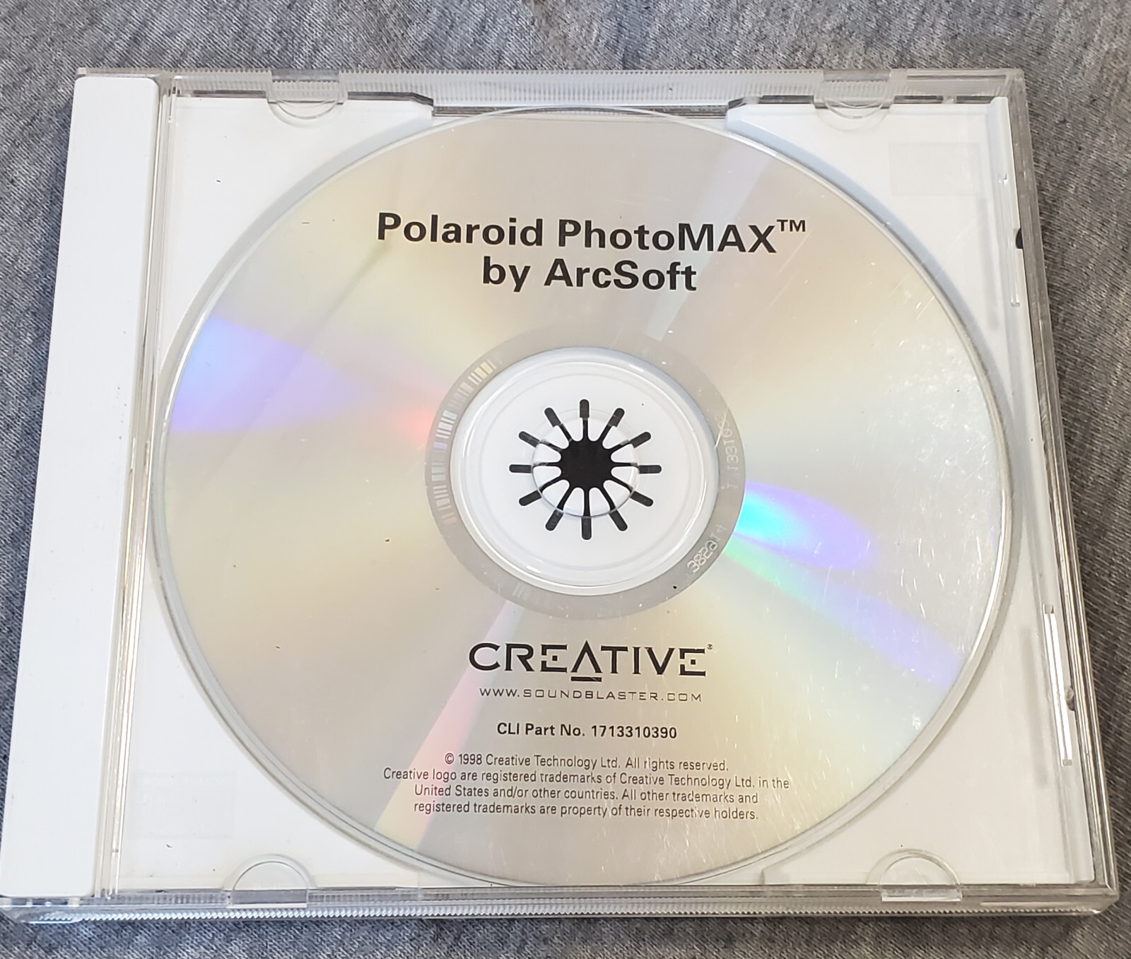 Vintage PC software CD-ROM - Polaroid PhotoMAX by ArcSoft - Creative