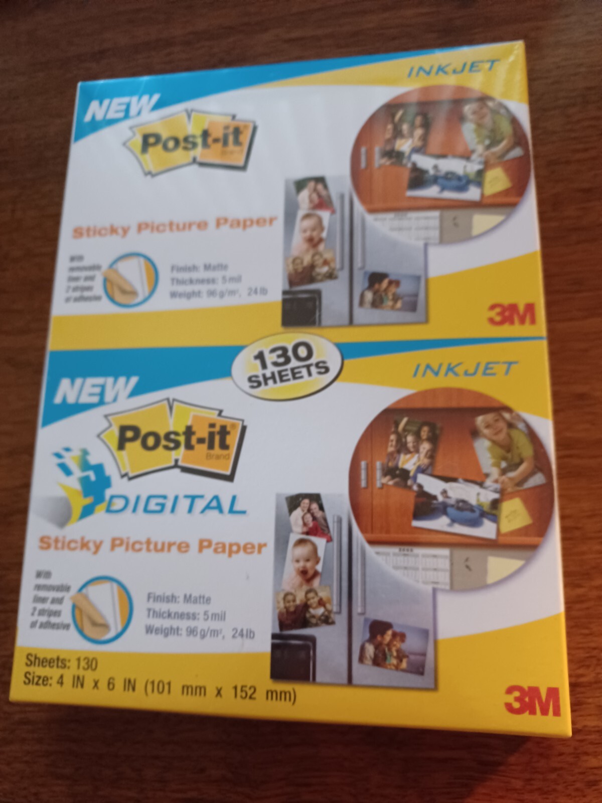 130 Sheets 3M Post-it Picture Paper 4x6 Matte  STICKY PAPER  Ink Jet BRAND NEW 