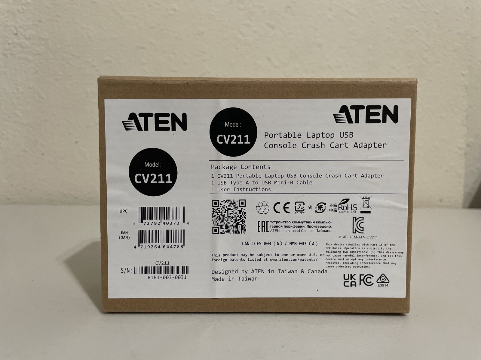 Aten CV211 USB/VGA Video/Data Transfer Cable 5ft TAA Compliant