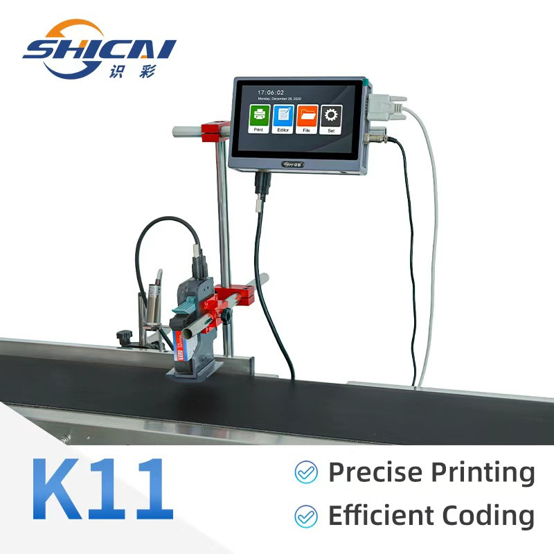 12.7mm Auto Online Inkjet Coder Printer Date Batch No Conveyor for Factory Line