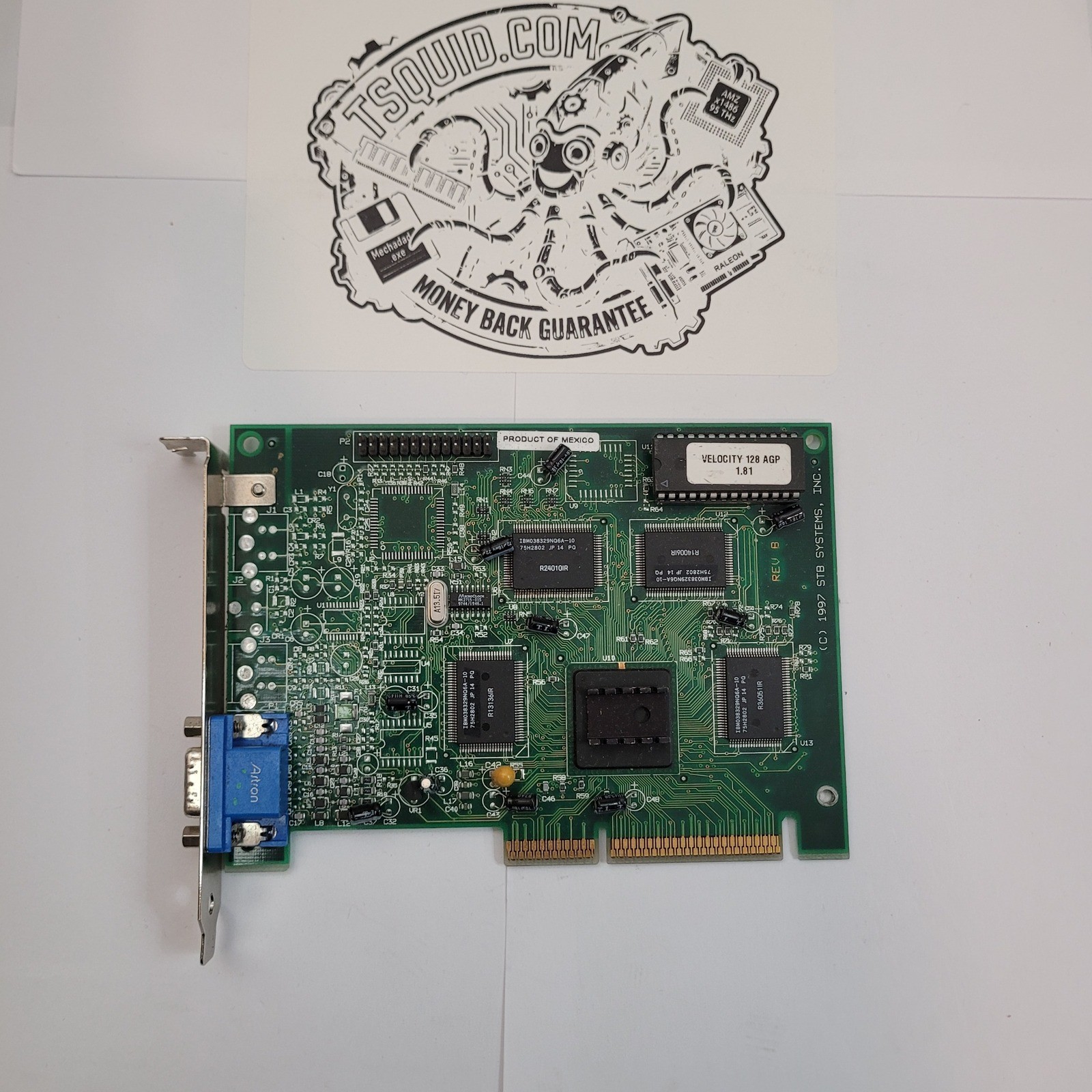 STB Velocity 128 AGP Graphics Card NVIDIA RIVA 128 4MB VGA 210-0275-00X 1998