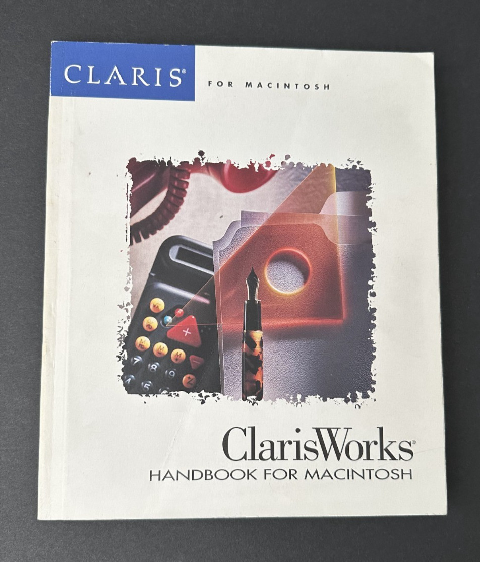ClarisWorks Handbook for Macintosh 1993 - Handbook Only No Software