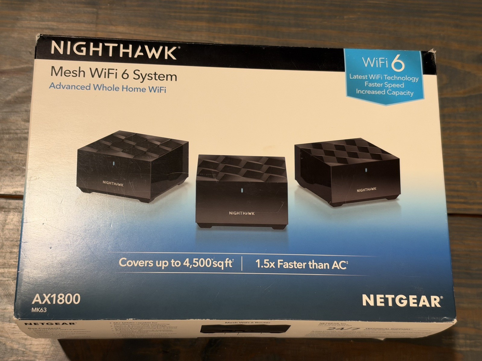 NETGEAR Nighthawk AX1800 Mesh WiFi 6 System 3-Pack Whole Home Coverage MK63