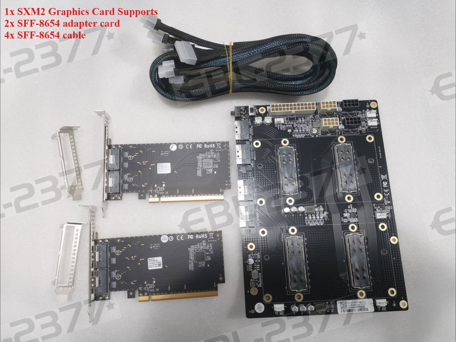 External NVIDIA V100 SXM2 GPU Base Board Kit with PCIe Adapter  for AI Server