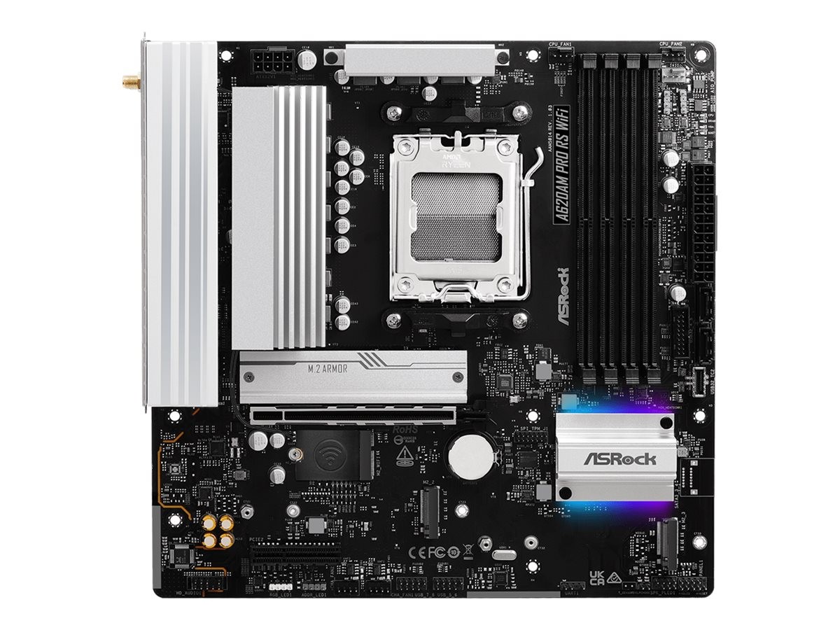 ASRock A620AM PRO RS WIFI Motherboard micro ATX Socket 90-MXBSW0-A0UAYZ