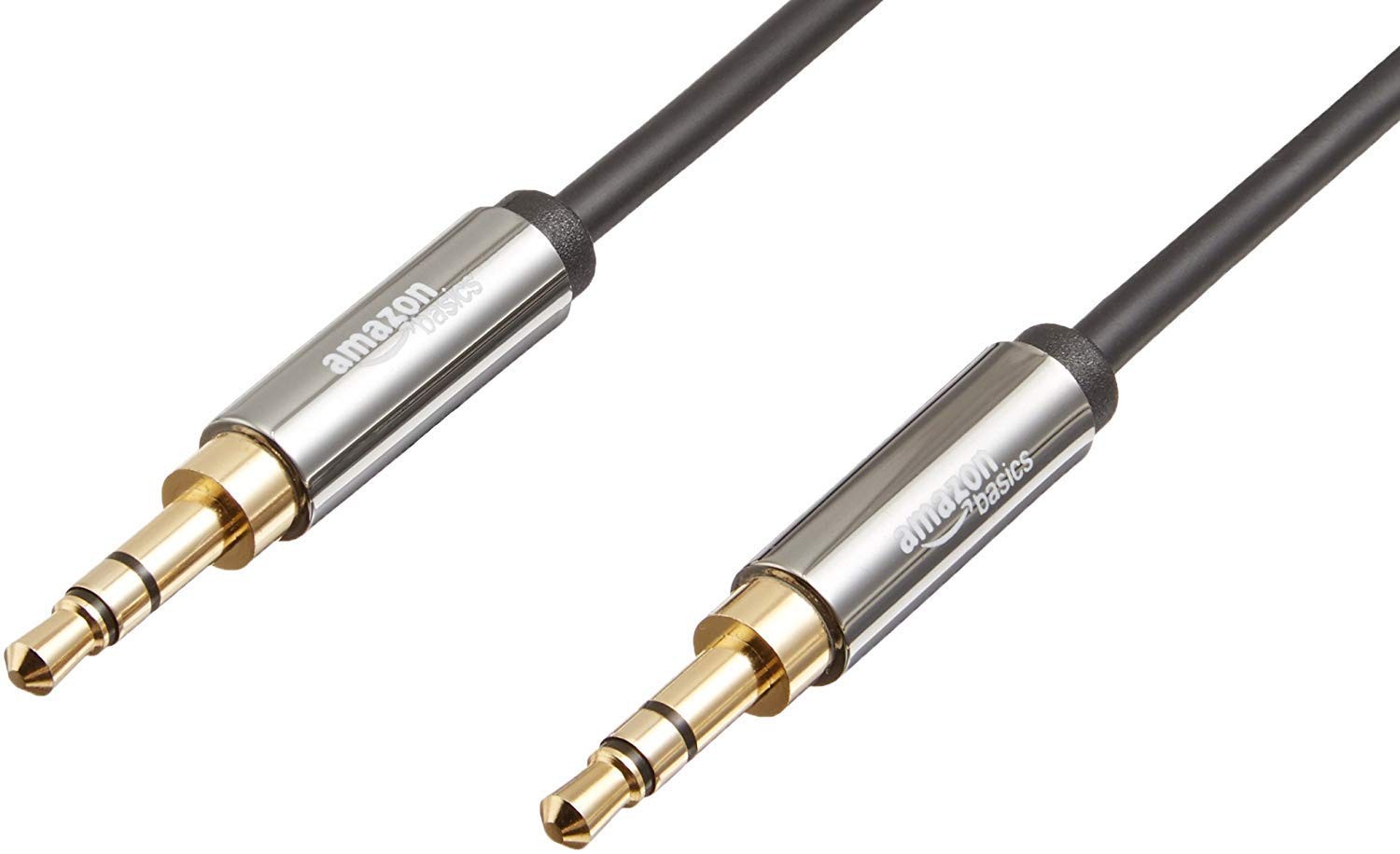 Amazon Basics 3.5mm Stereo Audio Auxiliary Cable Car Speaker 8ft Black
