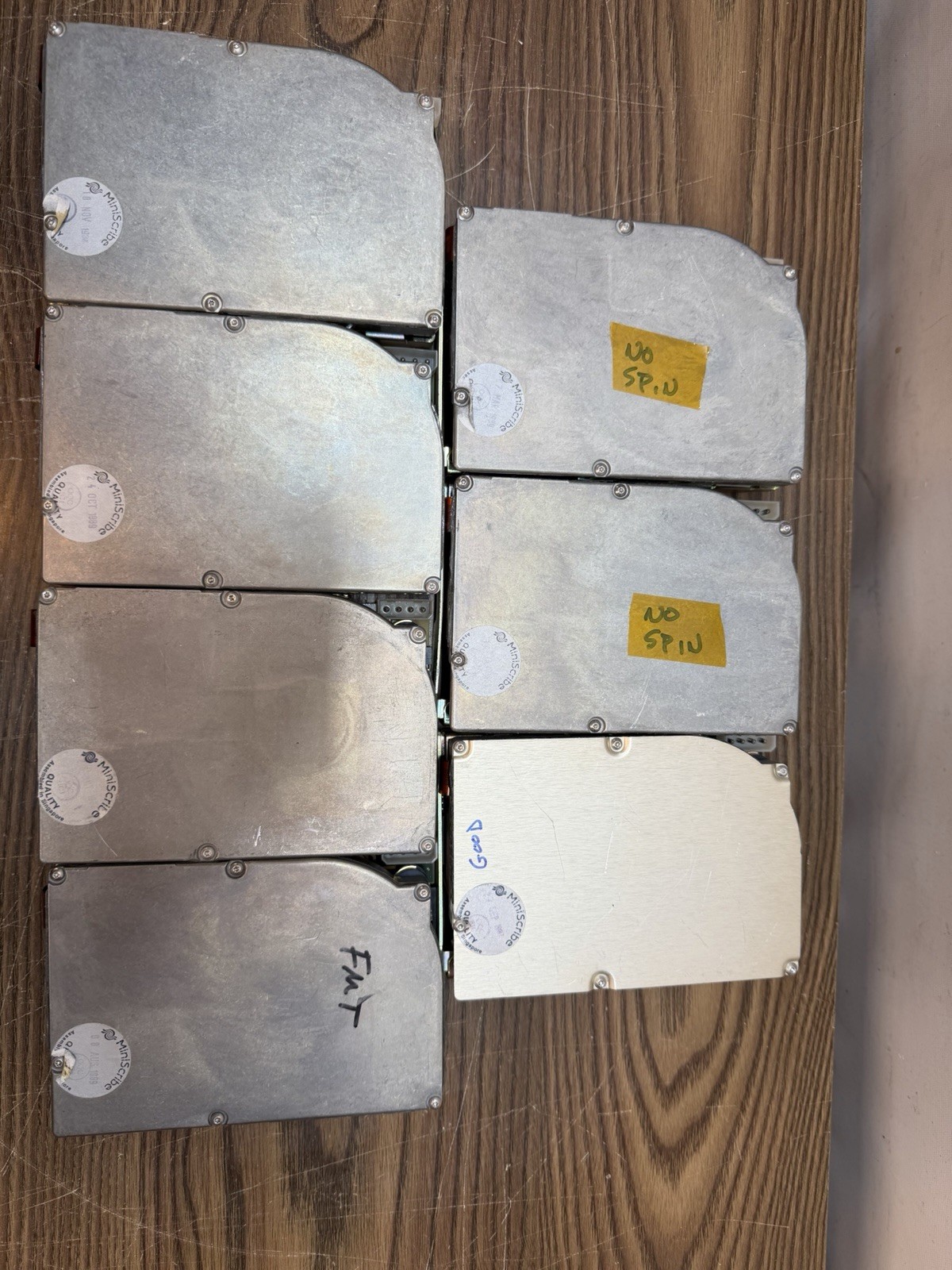 VINTAGE LOT OF 7 MINISCRIBE 8425SA 20MB SCSI DRIVES FOR PARTS