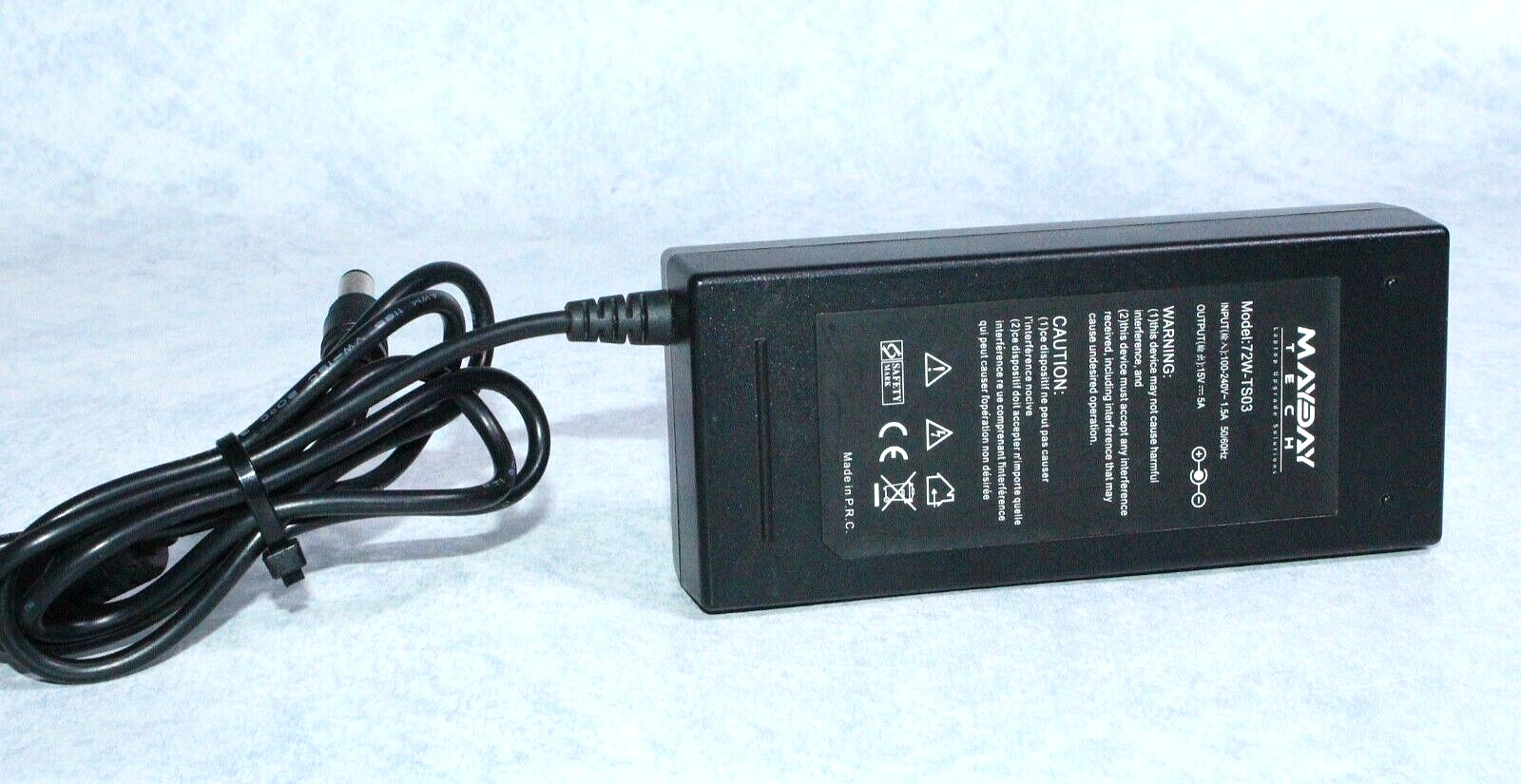 Genuine Mayday Tech 72W-TS03 15V 5A Notebook AC Adapter Toshiba Replacement