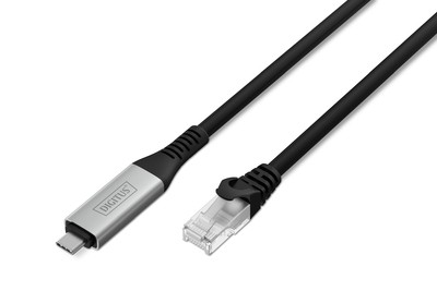 DIGITUS USB-C RJ45 Ethernet Cable 1Gbit/s Digital Cable/Data AK-300601-030-S