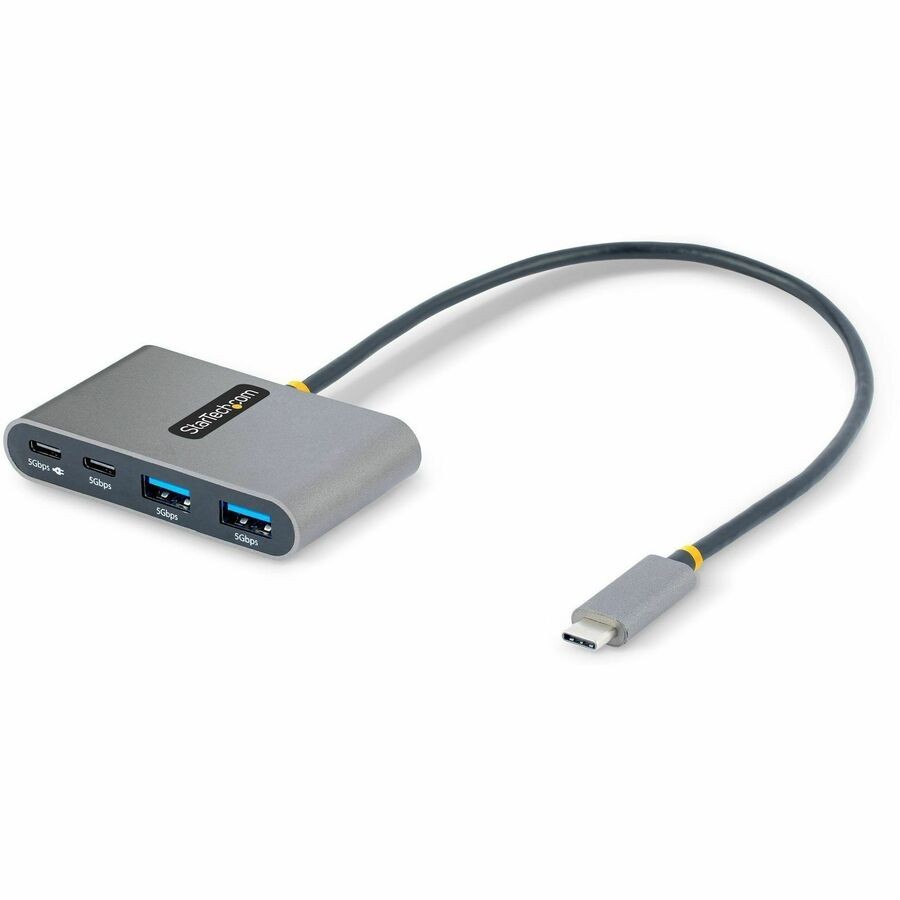 StarTech 4-Port USB-C Hub with 100W Power Delivery Pass-Through, 2x USB-A + 2x