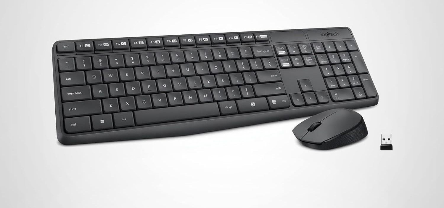 Logitech MK235 2.4 GHz Wireless Keyboard and Mouse Combo 15 FN Keys (920-007897)