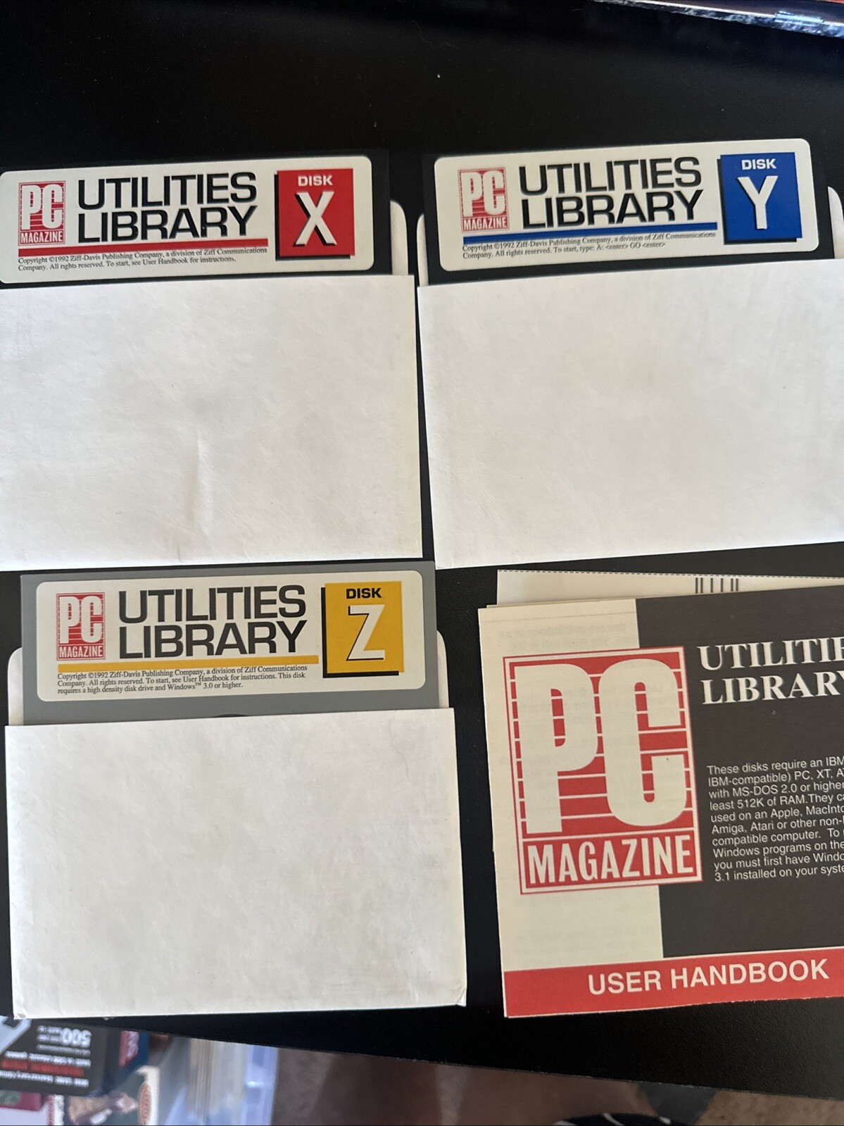 Vintage PC Magazine Utilities Library Disks from 1992 on 3 Disks for PC