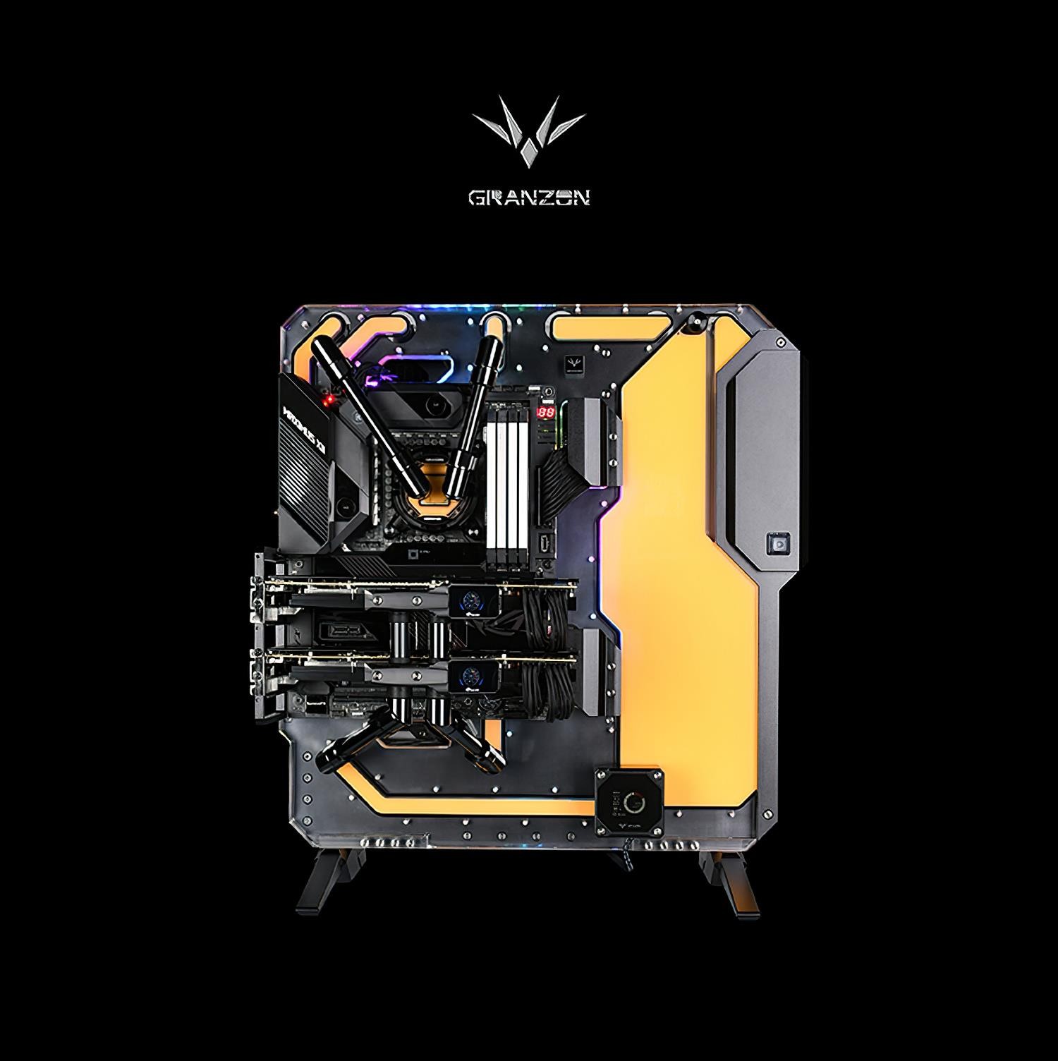 Granzon Open Frame Chassis Distro Plate Water Cooling Case Chassis G20