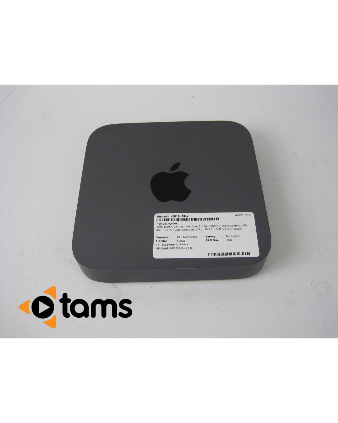 Apple Mac Mini 2018 A1993 i5-8500B 3.0GHz 8GB DDR4 500GB SSD Ventura
