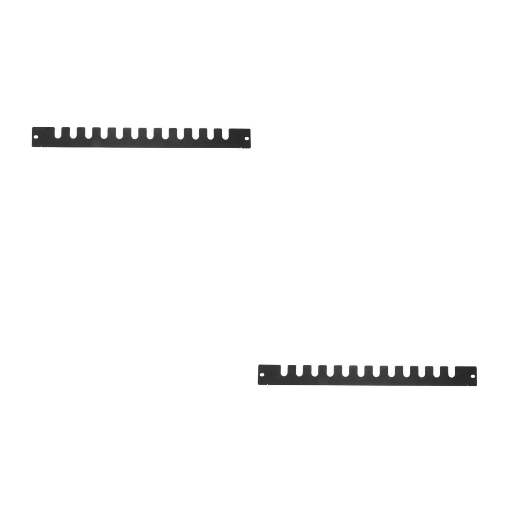 2pcs Single-Sided Fishbone Cable Manager, 19” Cold Rolled Steel Panel