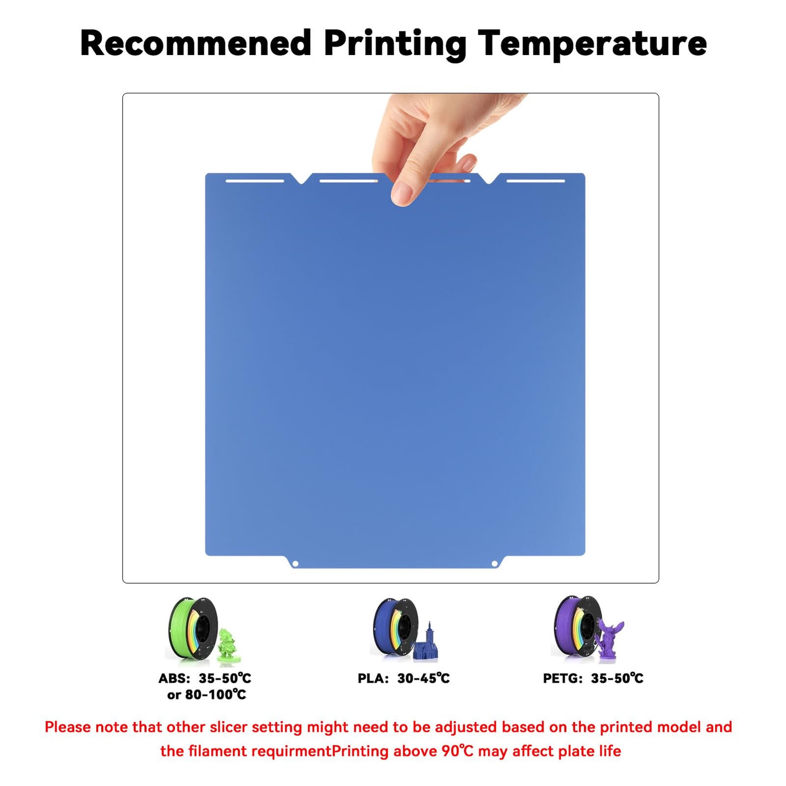 1-3D Printer Cool Plate Fit For Snapmaker U1 Printing Board Sheet Bed Platform