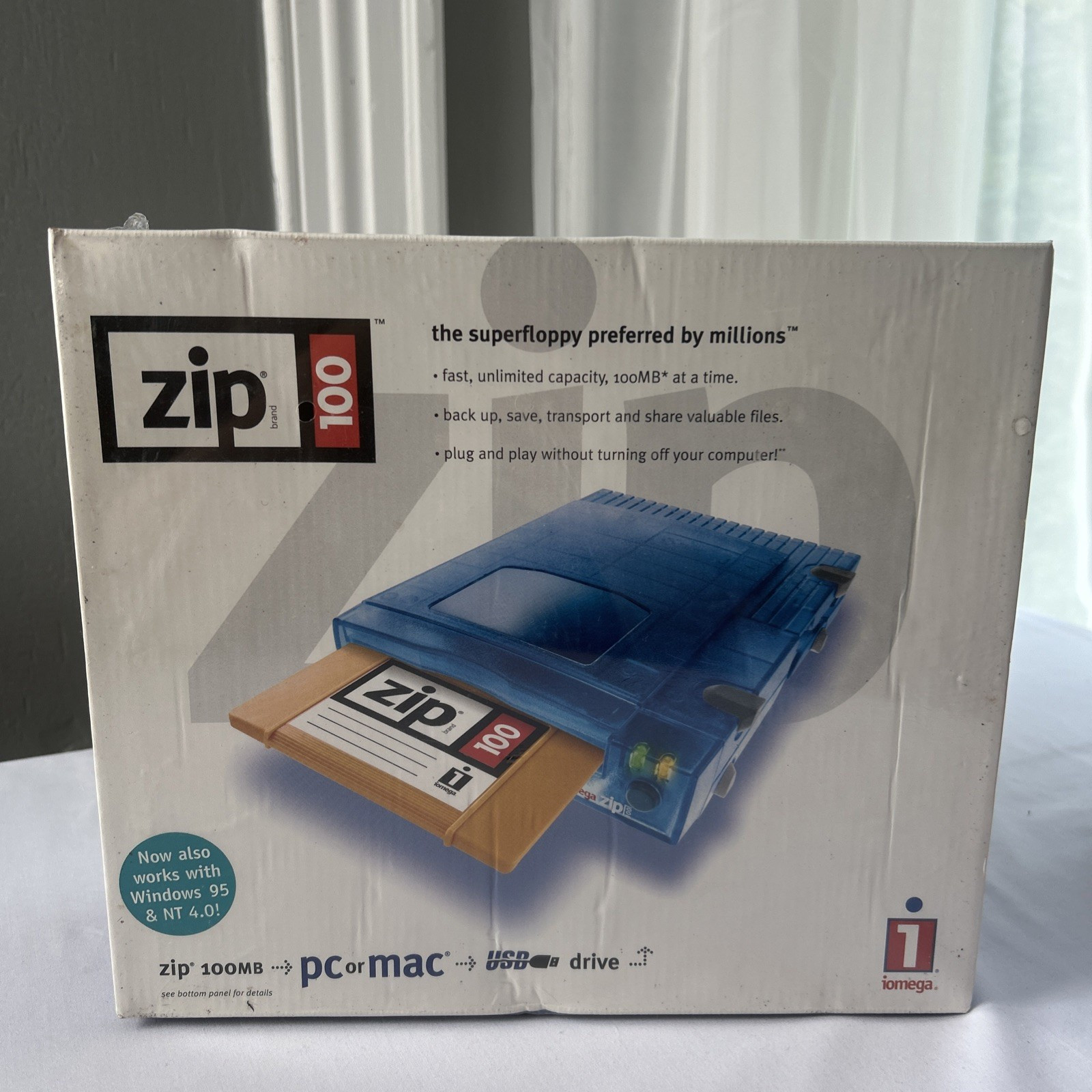 Iomega Zip 100 Portable USB Drive, MAC & PC, NEW FACTORY SEALED PACKAGE