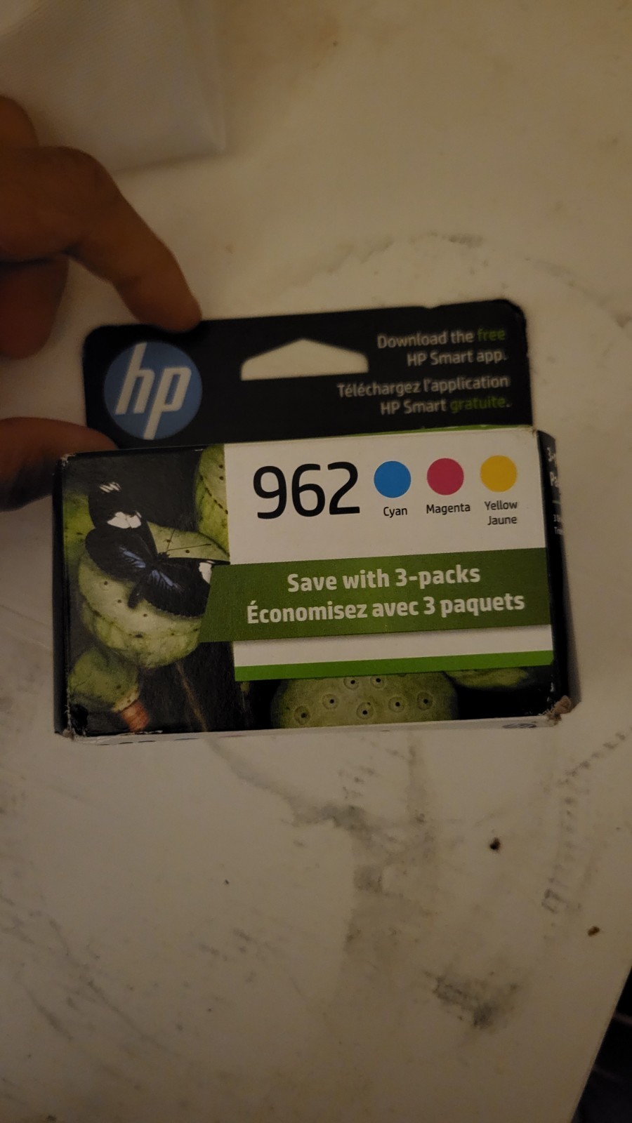 Genuine HP 962 Color Ink Cartridges 3-Pack Cyan Magenta Yellow Sealed OEM