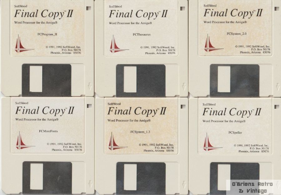 SoftWood Final Copy II – Word Processor for Amiga - 6 Disks - Vintage Software