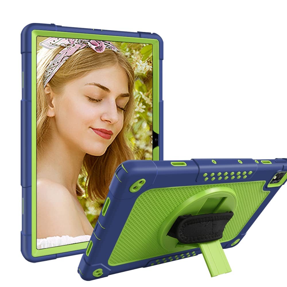 Kebiory for TCL TABMAX 10.4 Inch Tablet Case,Shockproof 360 Navy/Green 