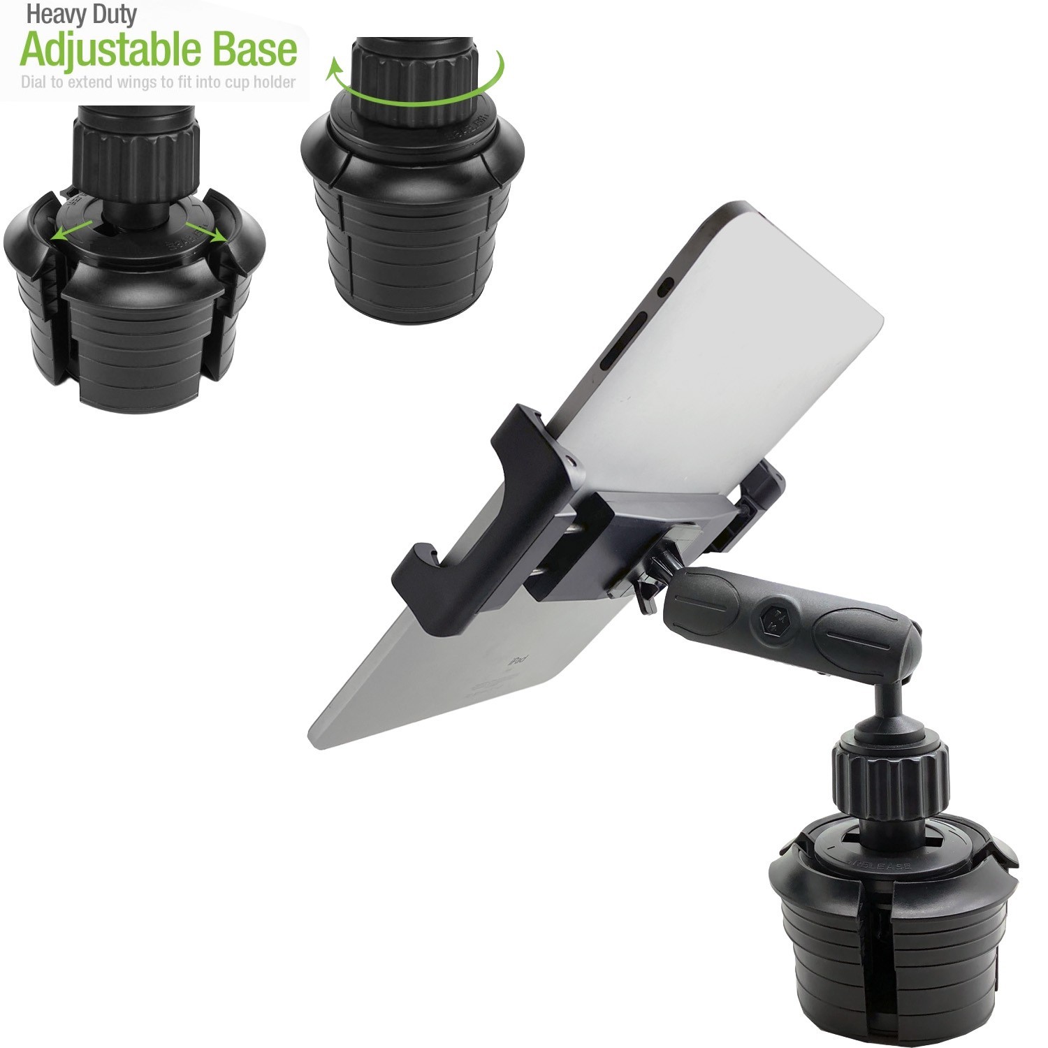 iPhone Air Max iPad Pro Galaxy Tablet Smartphone ROBUST ARM Car Cup Holder Mount