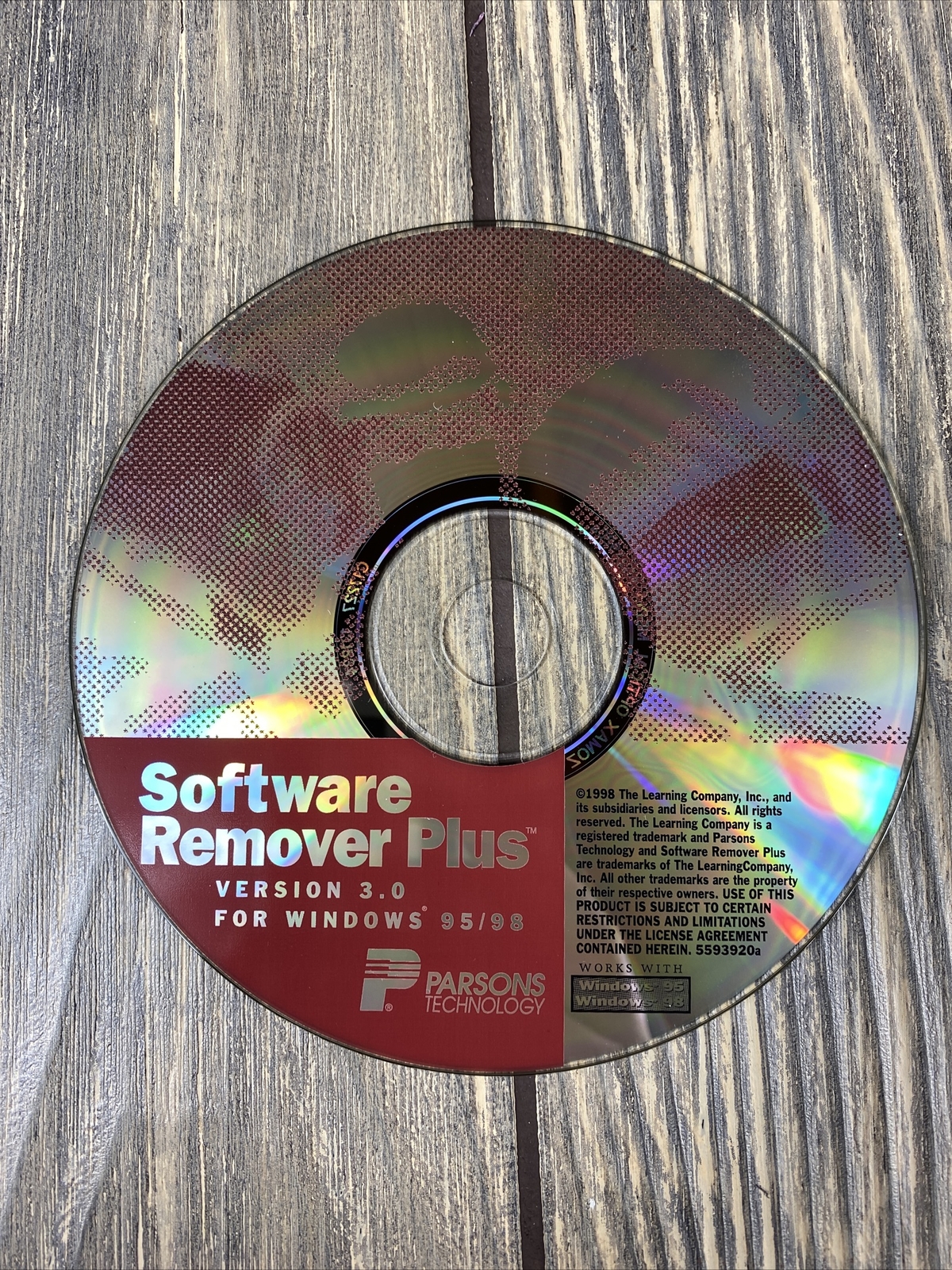 Parsons Technology Software Remover Plus PC Computer Program 1998