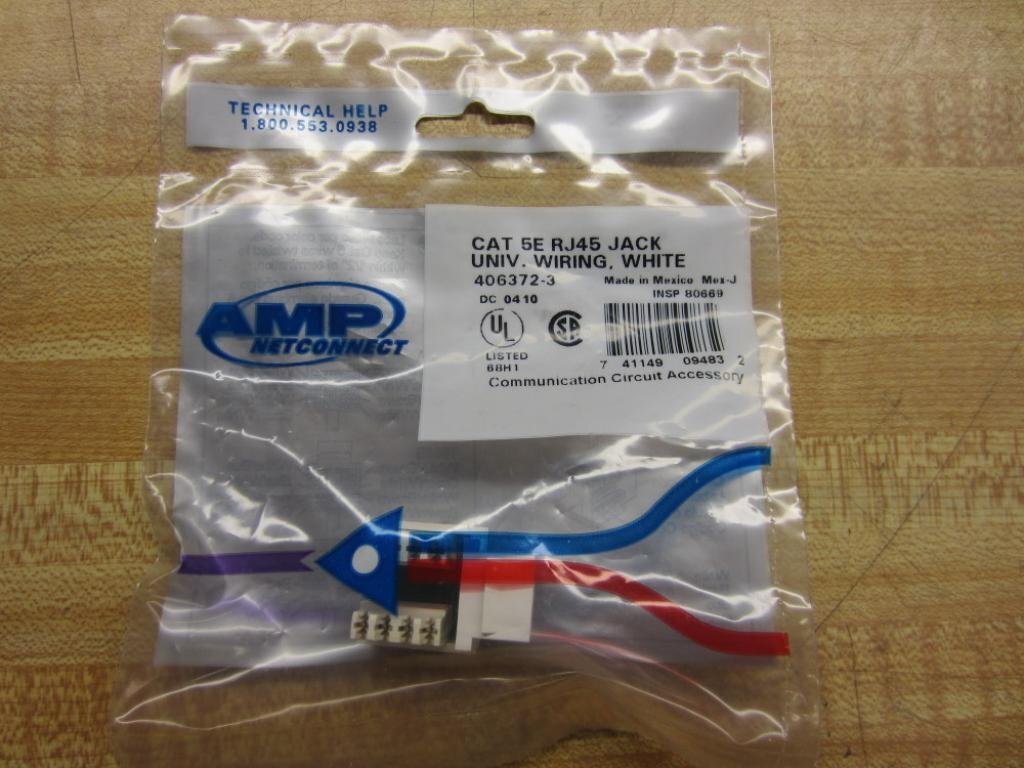 AMP NetConnect 406372-3 CAT 5E RJ45 Jack ~ Case of 25