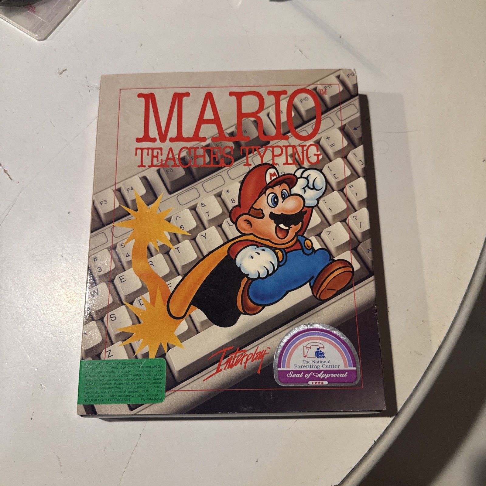 1992 Mario Teaches Typing 3.5” & 5.25” Computer Disks Game w Box No Manual