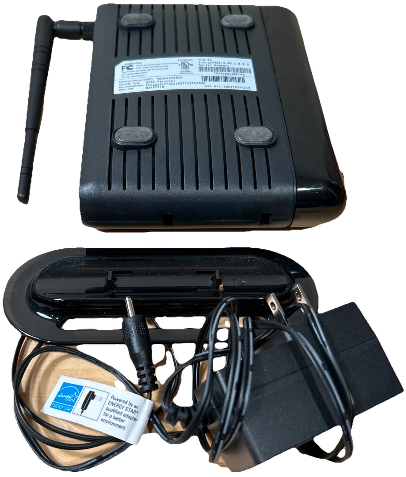 Qwest Actiontec 4 port PK5000 Wireless DSL Router Modem 