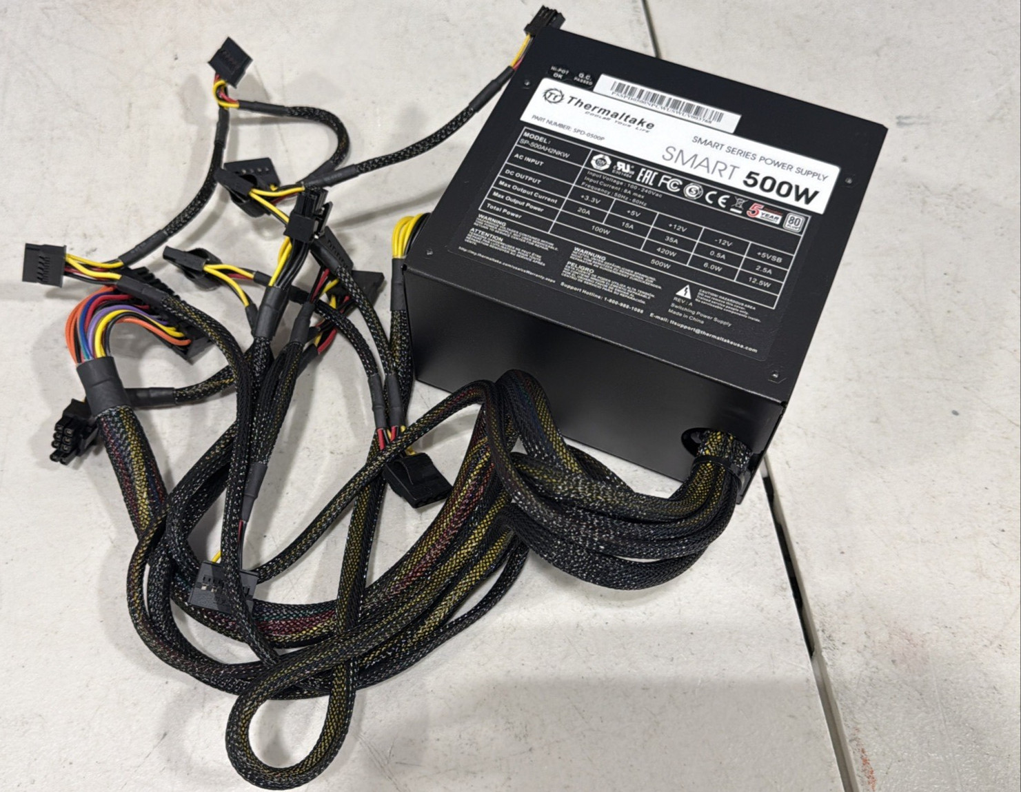 Thermaltake Smart 500W ATX PC Power Supply PSU SPD-0500P SP-500AH2NKW