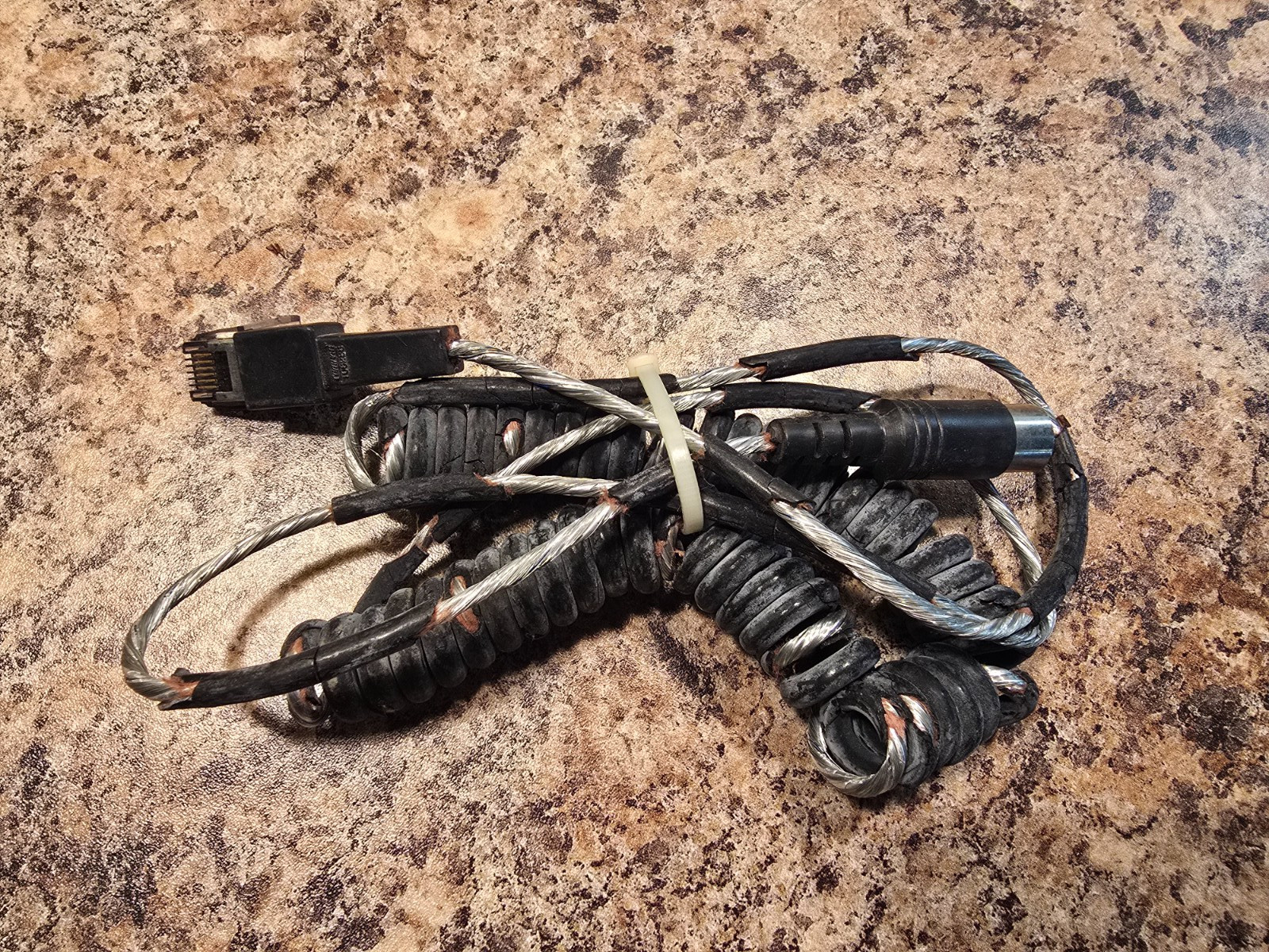 Vintage IBM Model M Keyboard Cable 5 Pin DIN SDL Coiled Cord Parts Repair