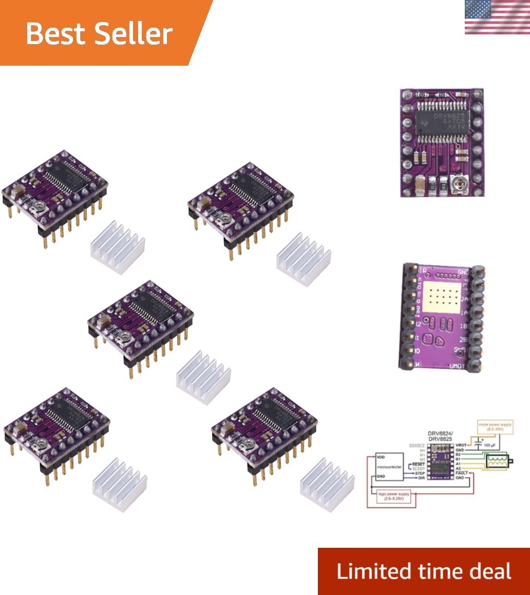 3D Printer Parts Stepper Motor Driver Module with Heat Sink for Ramps 1.4 Ste...