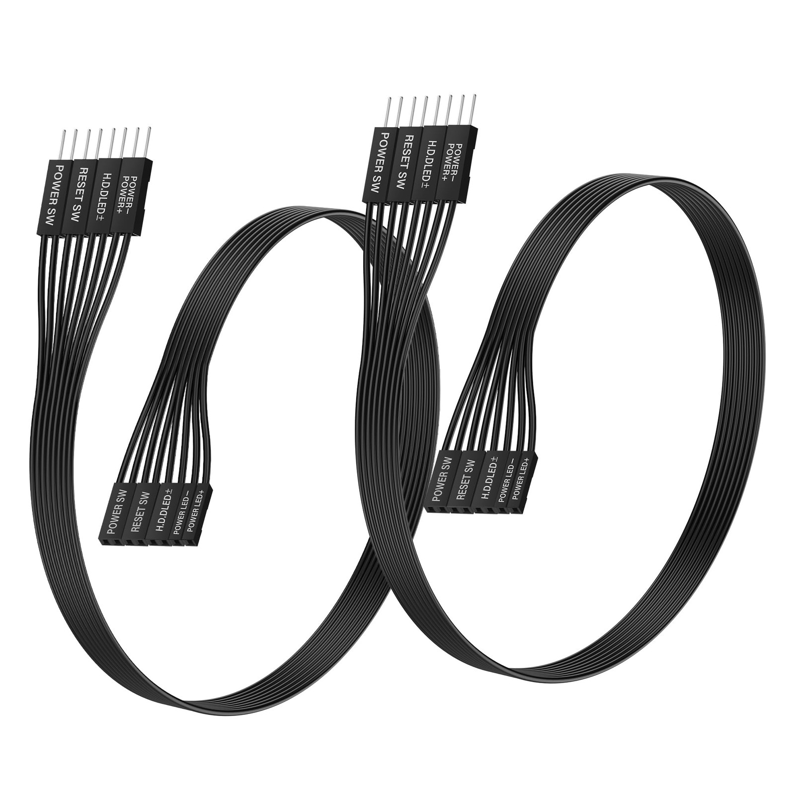 ELFJMZP 2-Pack Motherboard Front Panel Extension 12.6 inches, black 30