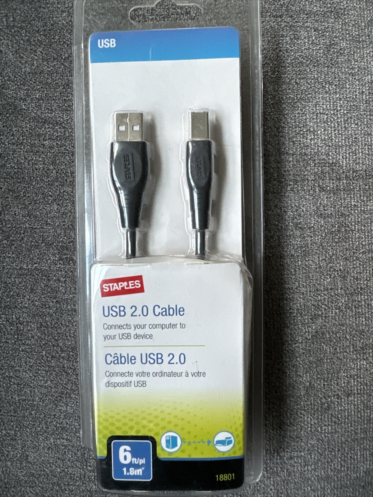 Staples, 6ft USB 2.0 Cable Connectors