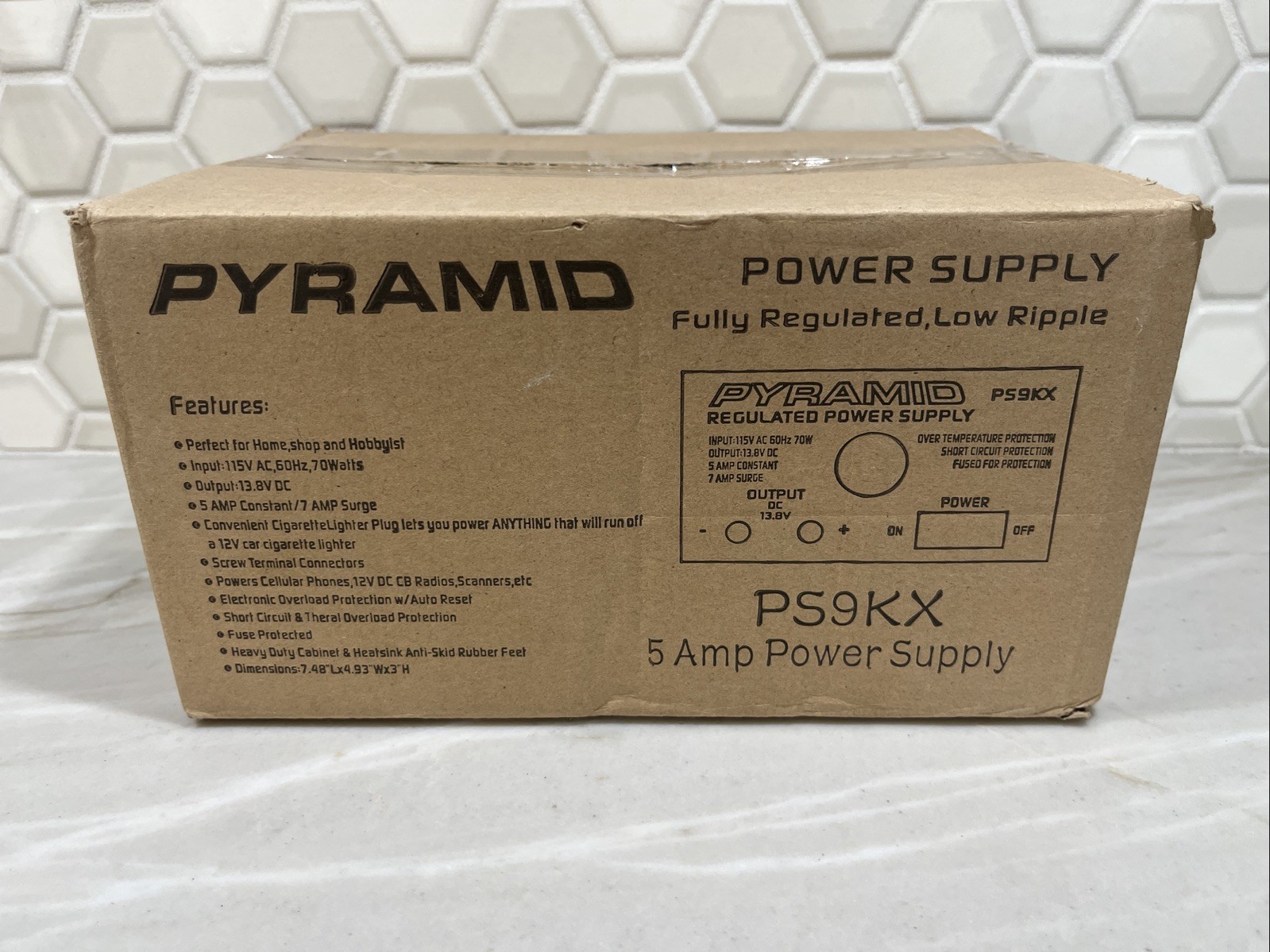 Pyramid Universal Compact Bench Power Supply 5A PS9KX New In Box.