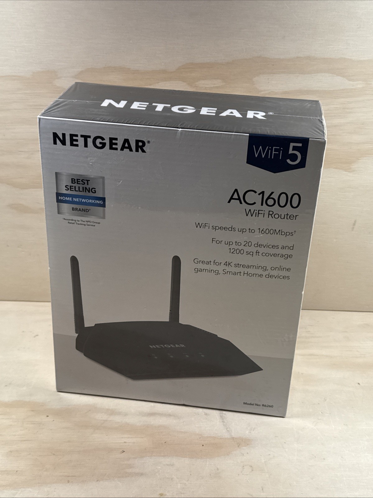 New NETGEAR AC1600 Dual Band Gigabit Smart WiFi 5 Router (R6260) NEW IN BOX