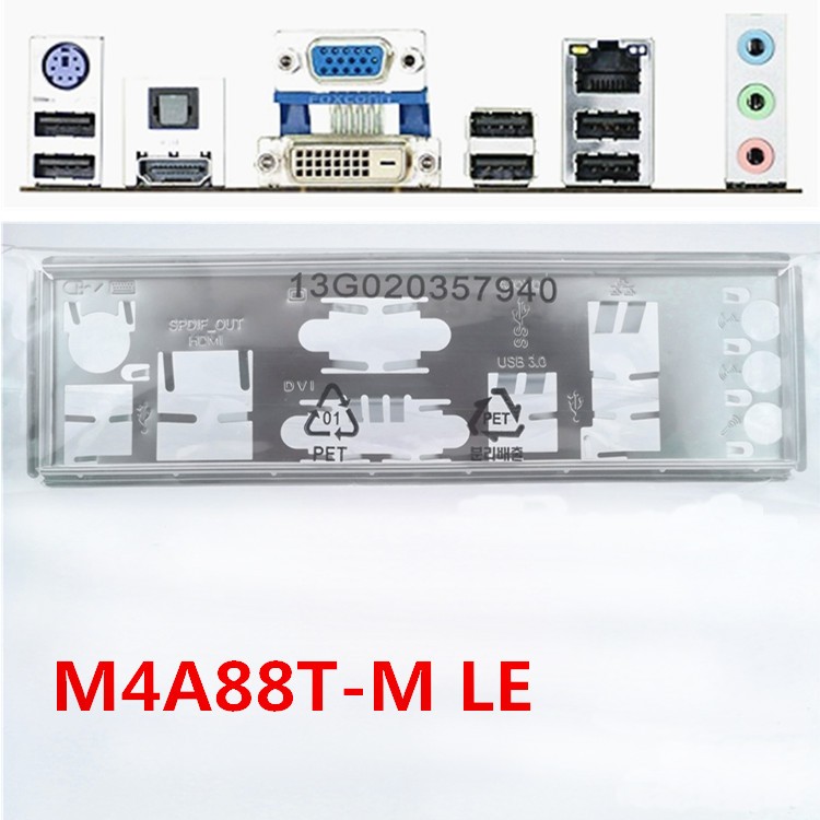 Original For ASUS M4A88T-M LE Shield I/O IO Rear Baffle Backplate Motherboard